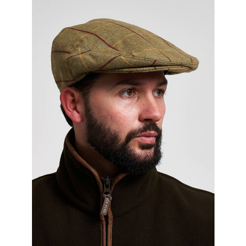 JACK PYKE JACK PYKE Wool Blend Flat Cap Tweed 57cm 2