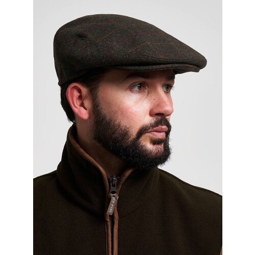 JACK PYKE JACK PYKE Wool Blend Flat Cap Dark Olive 59cm 1