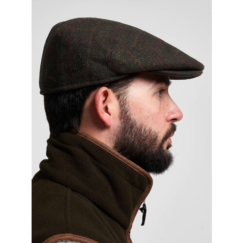 JACK PYKE JACK PYKE Wool Blend Flat Cap Dark Olive 57cm 1