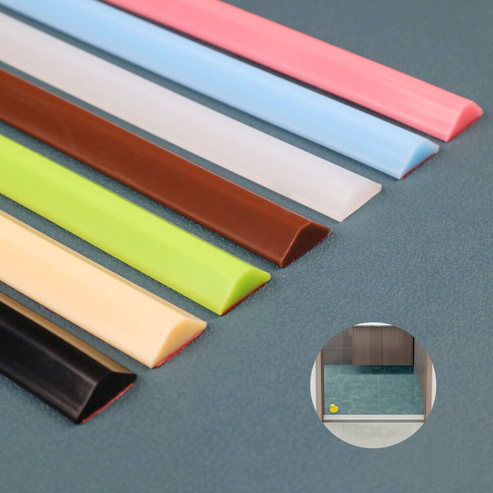 Selfadhesive Shower Threshold Seal Strip Waterproof Silicone Water Barrier For Bathroom And Bathtub Gray 2M 9330225836612