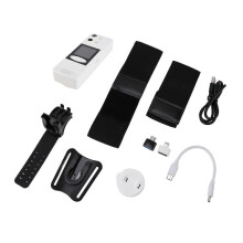 Kroppsmonterad kamera 2K 180 lins roterbar 3000mAh powerbankfunktion flera bärmetoder med 1,5 tums