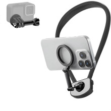 Magnetic Neck Mount compatible Phones, Hand Free Phone Neck Holder Chest Stand POV Vlog Selfie Mount compatible An
