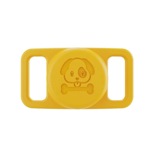 Locator Case for Pet Silicone Locator Loss Prevention Tracker Waterproof Protective Case,Yellow