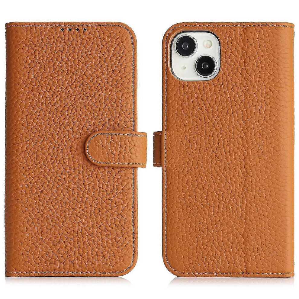 14 13 Leather Wallet Case With Rfid Blocking & Stand - Cowhide Litchi Texture 9319739682137