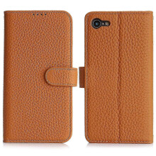 SE 2022 2020 8 7 Leather Wallet Case Stand Cover Litchi Texture Cowhide RFI Protection