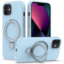 Magnetic Case for 11 with Ring Kickstand, PC + Silicone Drop-Proof Protective Phone Cover