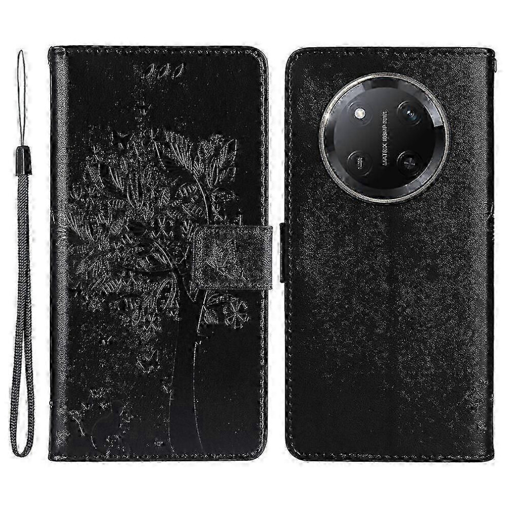For Honor Magic7 Lite 5G/X9c 5G Case With Cat Tree Pattern Flip Leather Phone Cover 9319739683073