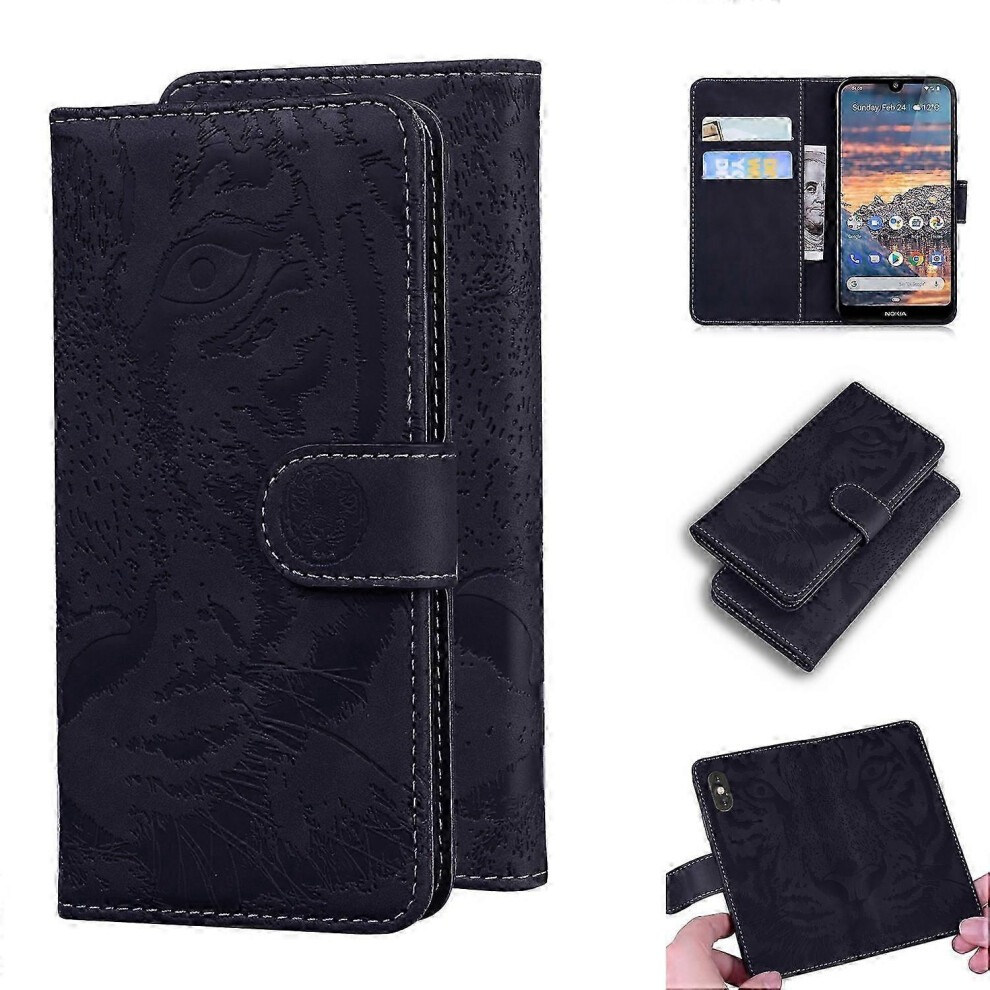 Nokia 4.2 Tiger Emed Leather Flip Case With Card Holder & Wallet Function 9319739682816