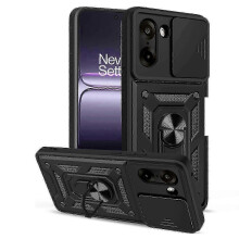 OnePlus Nord CE5 5G Case with Slide Camera Cover & Kickstand - PC + TPU Protective Phone Cover