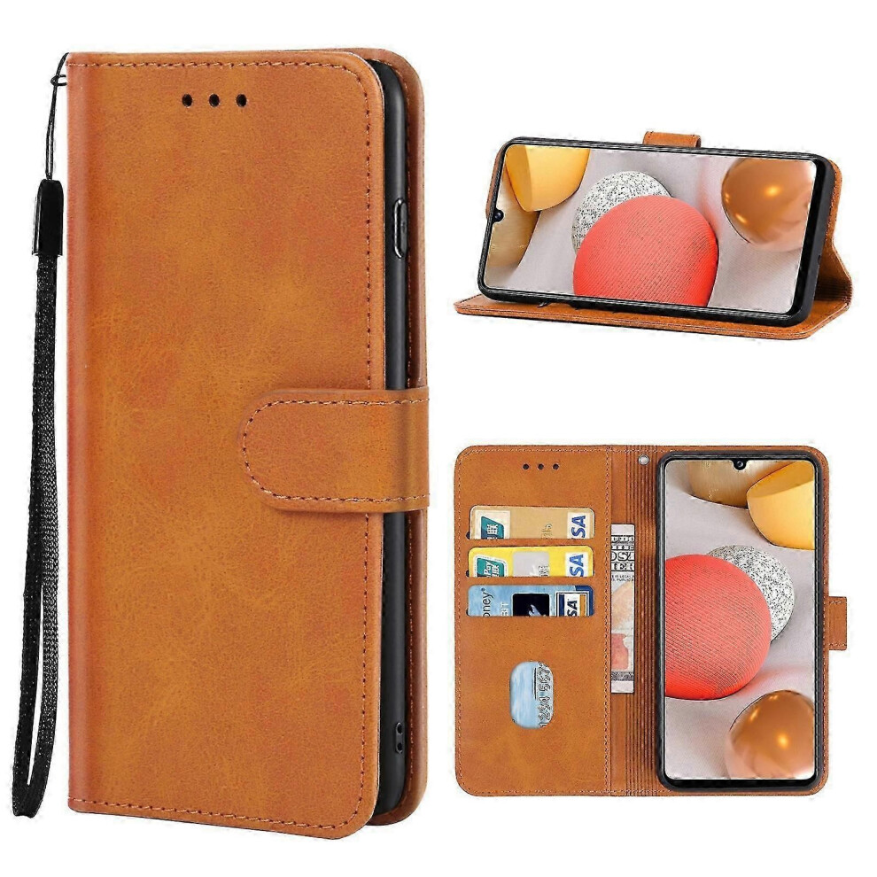 Galaxy A42 5G / M42 Leather Phone Case - Premium Protective Cover (Red) Red 9319739684193