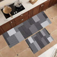 (50cmX80cm(19.68inX31.49in)) 1pc Thick 1.1cm Kitchen Mat, Simple Gray Pattern Mat Suitable for Kitchen Living Room Porch Balcony and Home
