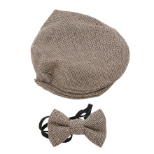 Piatto casquette, chapeau de gentleman, nœud papillon, accessoire de photographie pour nouveau-né (chapeau