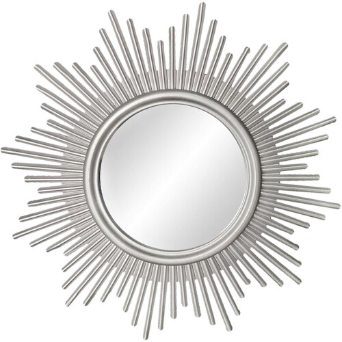 Vintage Round Wall Mirror Silver 25cm 1