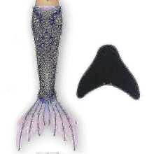 Kids & Adults Mermaid Tail Swimwear with Monofin - Fantasy Swimming Costume for Girls & Women