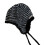 Soft Knitting Stripe Hat Protective Ear-black  white stripes 1