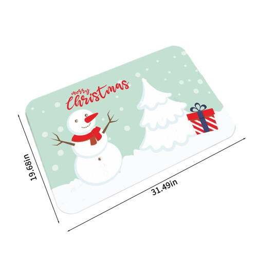 Christmas Gnome Kitchen Rug Non-Slip Polyester Mat 2