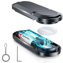 IP68 Waterproof Magnetic for AirTag Case Mini CR2032 Battery Replacement Charger Case with Stick and Hanging