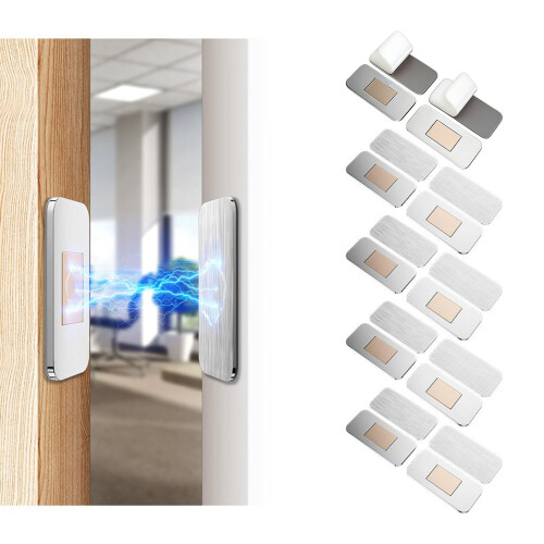 Thin Magnetic Door Holder Adhesive Installation Strong-Black 2
