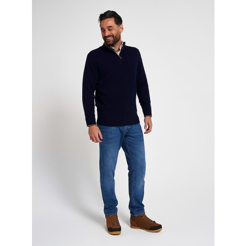 JACK PYKE Jack Pyke Ashcombe 100% Lambswool Zip Knit Jumper Pullover Navy Blue XX-Large 1