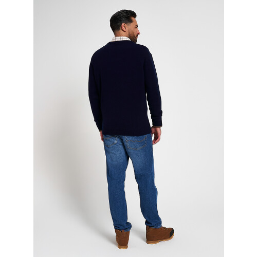 JACK PYKE JACK PYKE Ashcombe 100% Lambswool V-Neck Jumper Pullover Navy Large 2