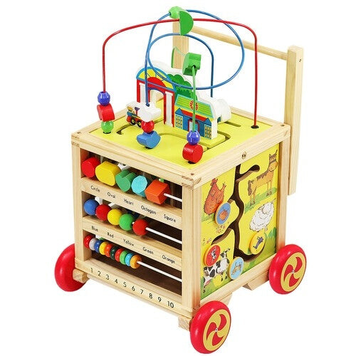 Spingitore in legno - Cubo educativo 22606 2