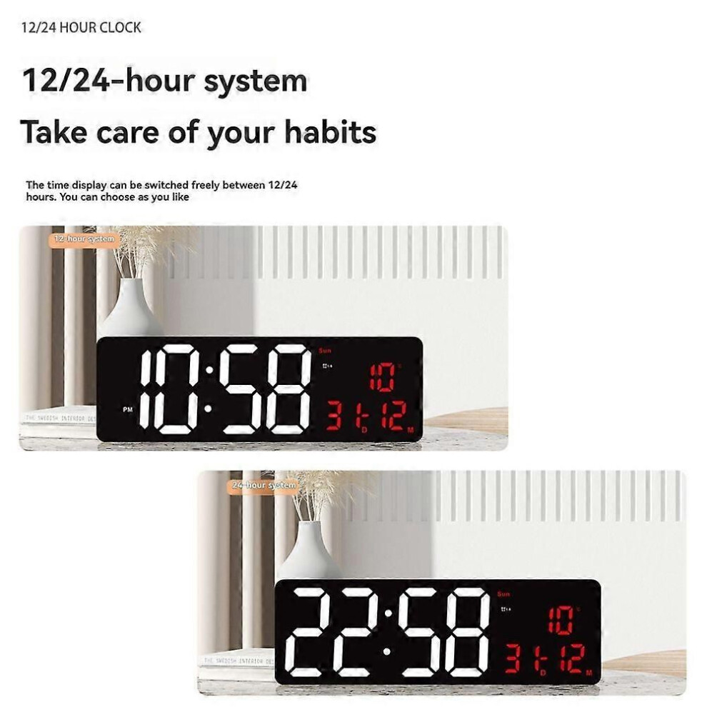 16.5'' Large Digital Wall Clock Big LED /Alarm/Timer Function ...