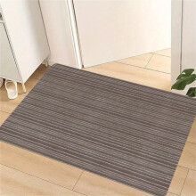 (40cmX60cm(15.74inX23.62in)) 1pc Thick 1.1Cm Kitchen Floor Mat, Gray Line Pattern Floor Mat Thickened Non-Slip Wear-Resistant