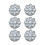 6 Stücke Hemdknopfabdeckung Strass- Sonnenblume17MM 1