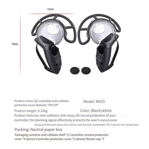 For 3 VR Wrist Strap Silicone Protective Cover Headset Controller Cover Handle Finger VR Accessories