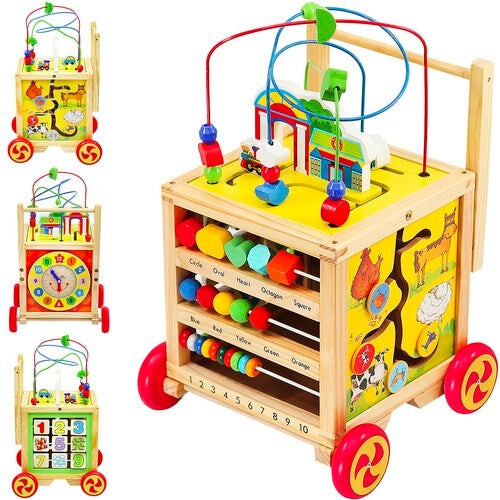 Spingitore in legno - Cubo educativo 22606
