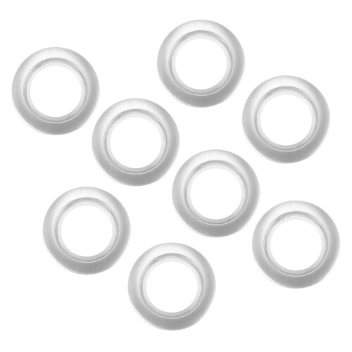 100-pack silverfärgade gardinöljetter 43 mm innerdiameter 1