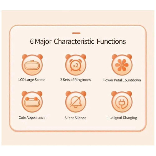 New Visual Timer Multi-Function Digital Alarm Clock LCD Screen Dual Alarm 12/24 Hour Format Alarm Clock for Kids 2