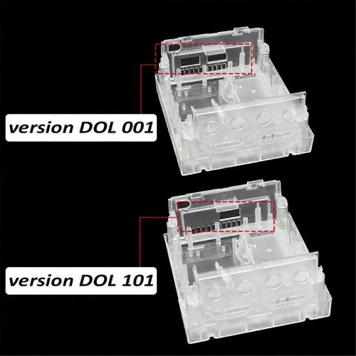 For Clear Box for Shell Transparent Case Replacement Shell for Video Game Console DOL-001/DOL-101 2