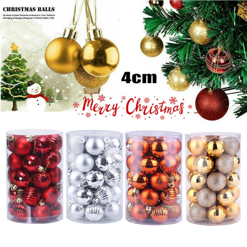 Christmas Balls Ornaments Shatterproof Silver 68 Pcs