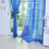 Tulle curtain drape panel sheer valance dark blue 1 pc 1