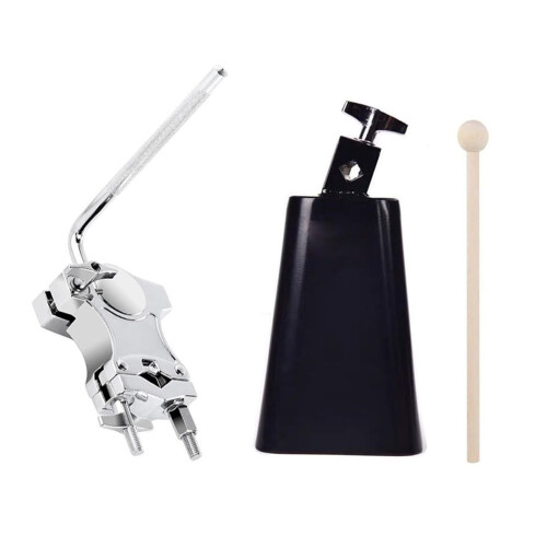 Complete Drum Accessory Set Clamp Cowbell and Stick Included