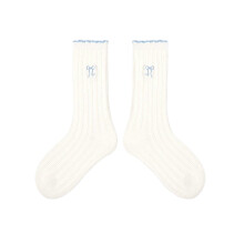 Girls' bow lace ribbon sleeve knee-high socks, school and dress-up games
