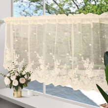 Broderad gardinkappa i polyesterspets
