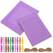Hanging Picture Frame DIY Photo Frame Paper Collage Rope