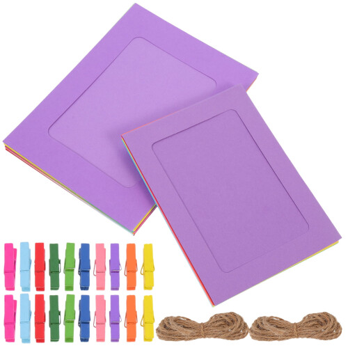 Hanging Picture Frame DIY Photo Frame Paper Collage Rope