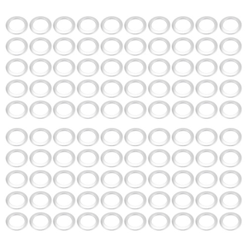 100-pack silverfärgade gardinöljetter 43 mm innerdiameter