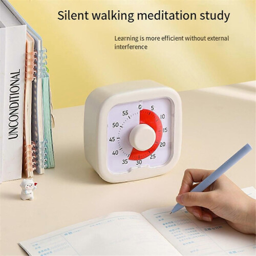 Silent Visual Timer 60-Minute Stopwatch Alarm Clock Countdown Timer with Stand Visualization Kitche 2
