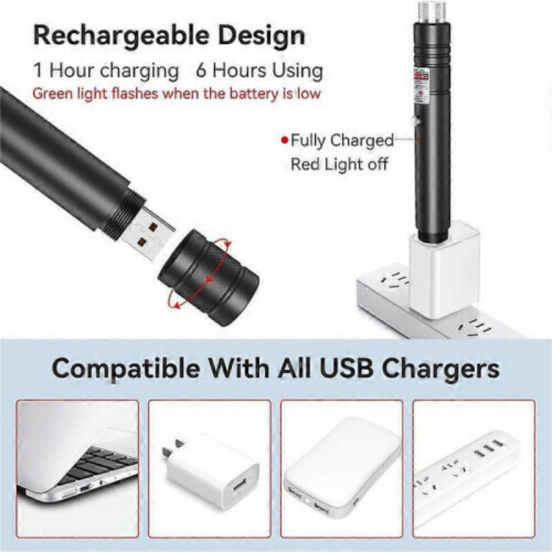 Rechargeable Green Laser-Pointer Long Range, TV LED LCD Strong Laser 1
