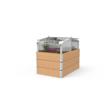 JUWEL Thermo Frühbeet Easy FIX 120/80 für 12080 cm Hochbeete, Aluprofile rostfrei, 2 Fenster mit Windsicherung, 4 mm Hohlkammerplatten, 20222