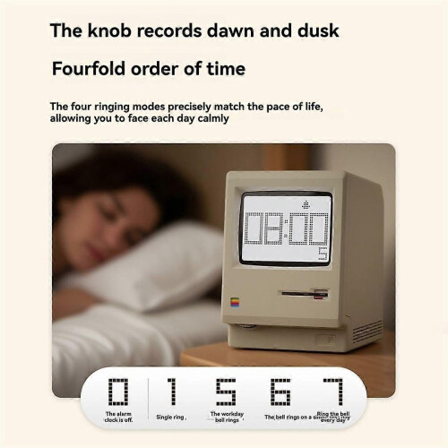Maclock Retro Clock Creativity Clock Artifact with Magnetic Night Light Desktop Decor Computer Keyb 1