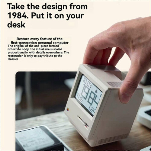 Maclock Retro Clock Creativity Clock Artifact with Magnetic Night Light Desktop Decor Computer Keyb 2