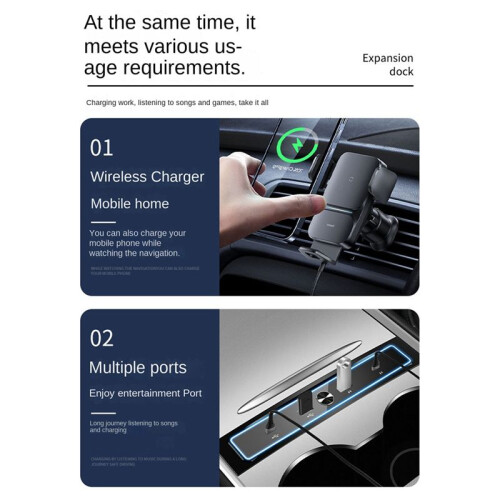 For Model3/Y  Motors  Fast Charging Data Interface Car Center 2 to 4 Charging Interface Docking Station