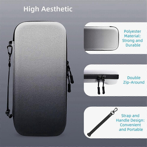 Travel Carrying Case for Switch 2 Host Protective Portable Hard Shell Case with Dual Zipper Ergonomic Handle Pink Green 2