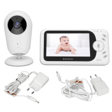 Baby monitor video da 4,3 pollici con telecamera, monitoraggio della temperatura, comunicazione bidirezionale,