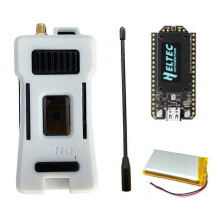 Heltec V4 Meshtastic WiFi LoRa 32 Dev-Board Case Set con batería de 3000 mAh, antena flexible, ESP32